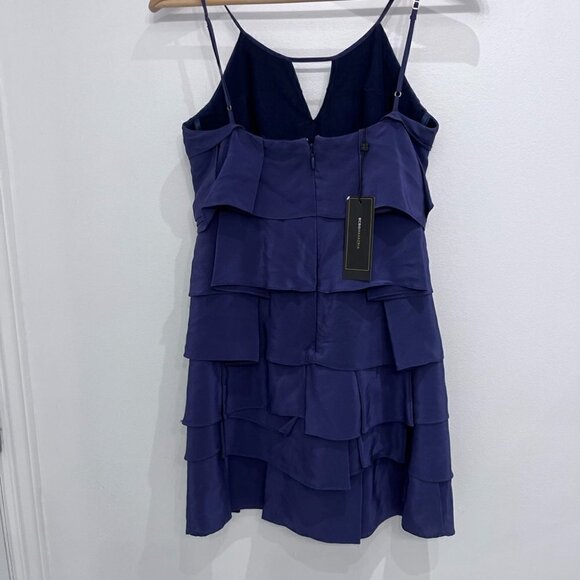 BCBG silk bleu cocktail dress new with tag size 0 - Picture 3 of 7